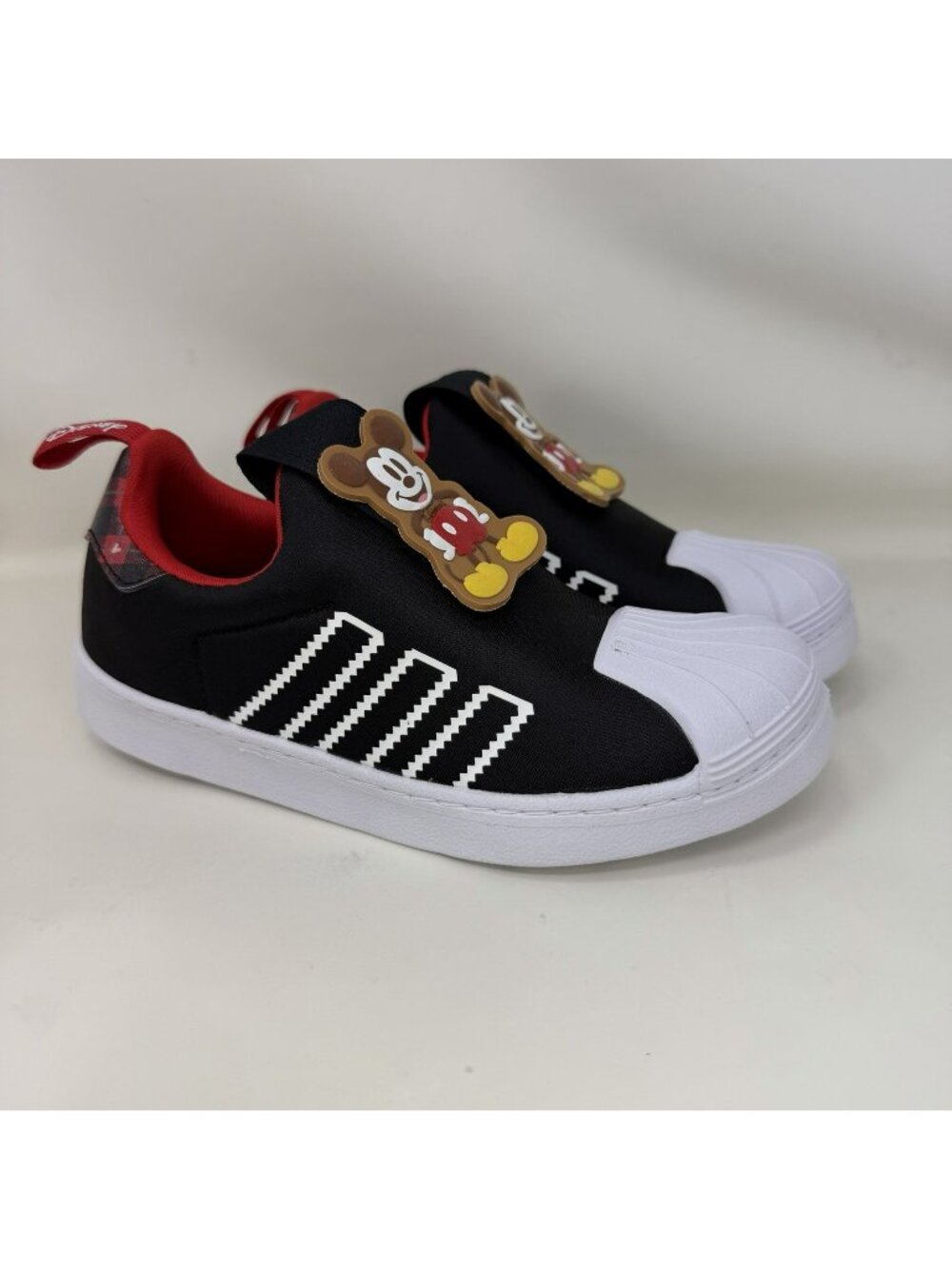Adidas Superstar 360 Disney Mickey Mouse Slip On Shoes Black Big Boys Size 2